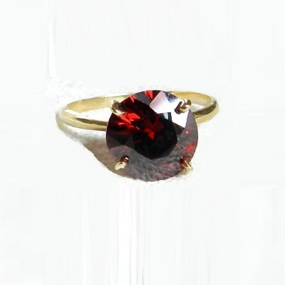 Gemzonite Stone Garnet Gold Plated Ring