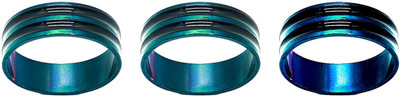 Dynamic Retail Global Set of 3 Rings for Men & Women, Green-Blue Alloy Ring