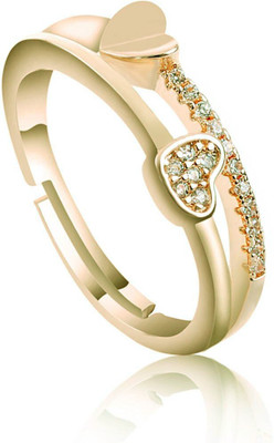 MYKI Elegant & Casual fashion Rings Stainless Steel Cubic Zirconia Gold Plated Ring