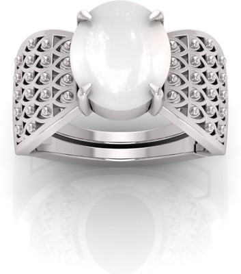 TODANI JEMS Crystal Moonstone Sterling Silver Plated Ring