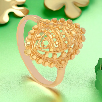 AanyaCentric Brass Gold Plated Ring