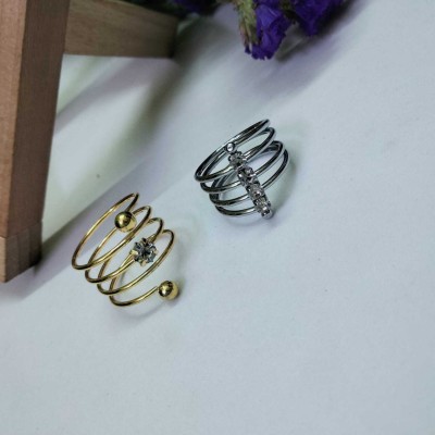 Rapid spiral band snake design Fashion finger ring Women girls Alloy, Metal, Steel Ring Set