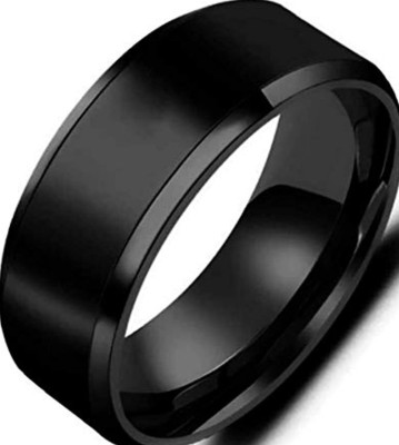 Neerajyoti Black titanium plain band Alloy Titanium Plated Ring