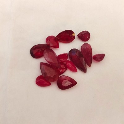 55Carat Natural Ruby Manik 9.25 Ratti 8.36 Carat Faceted Pear Shape 1 Pcs For Stone Ruby Ring