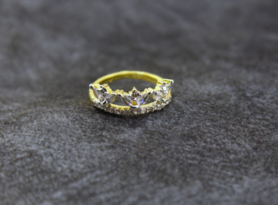 TryThis Metal Zircon Gold Plated Ring