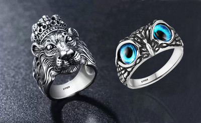 Syfer Stainless Steel Silver Plated Ring