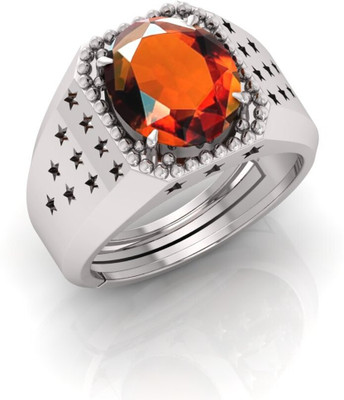 TODANI JEMS Natural 14.25 Ratti Gomed Gemstone Adjustable Ring With Lab CertificateD Stone Garnet Ring