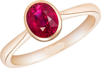 Gemzonite Certified Unheated Untreated A+ Quality Natural Ruby Manik Ring For Women's Brass Ruby Gold Plated Ring