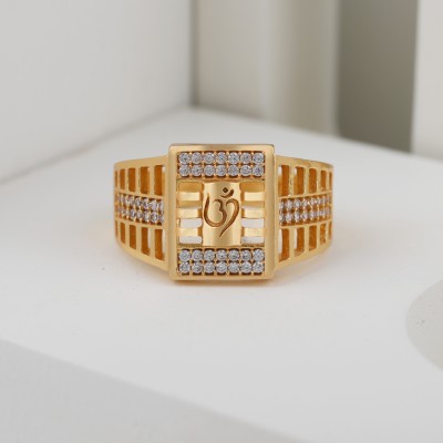 MAME CREATION Brass Cubic Zirconia Gold Plated Ring