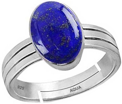 AQUAGEMS lapis lazuli 7.25 Ratti or 6.5 Ct Natural Gemstone bis Hallmark 925 Stone Ring