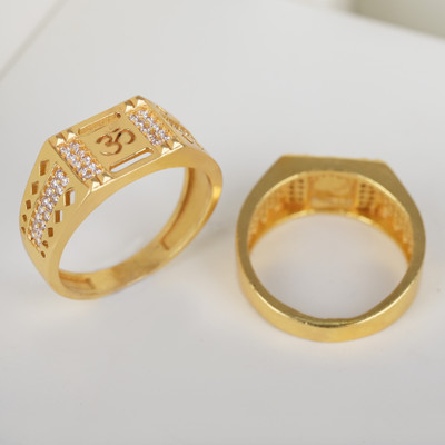 GORASH CREATION Alloy Diamond Gold Plated Ring