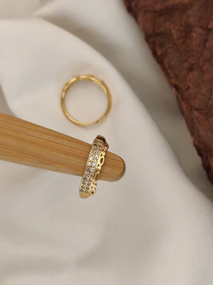 SHIVAY FASHION HUB Alloy Diamond Gold Plated Ring