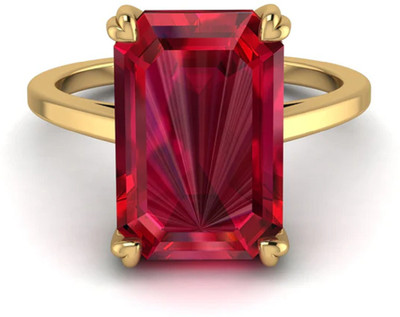 Ceylonmine01 Ruby Ring Gold Plated Square Men and Women Adjustable and Elegant Design Stone Ruby Gold Plated Ring