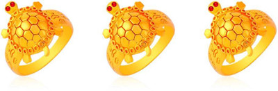 Dynamic Retail Global TURTLE RING Yellow 3 Alloy Ring