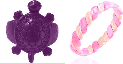 Dynamic Retail Global Set of 2 Rings for Men, Purple-Multicolor Alloy Ring
