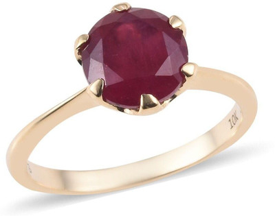 GenZcomplex Copper Ruby Gold Plated Ring