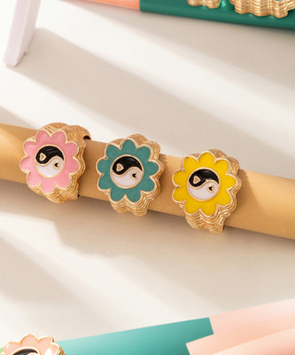 TheVineGirl Alloy Gold Plated Ring Set