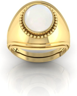 Pranjal Gems 12.25 Ratti Opal Gemstone Adjustable Ring With Lab CertificateCK Stone Opal Ring