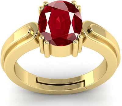 Sidhi shree Natural 10.25 Ratti Manik Ruby Gem Stone With Leb Certificate Stone Ruby Ring