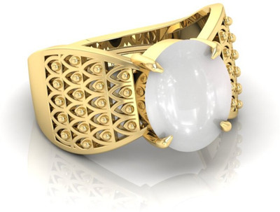 TODANI JEMS Crystal Moonstone Rhodium Plated Ring