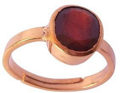 Gemzonite Ruby Ring Stone Ruby Copper Plated Ring