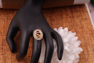 CHOPDA BUSSINESS HUB Alloy Diamond Gold Plated Ring