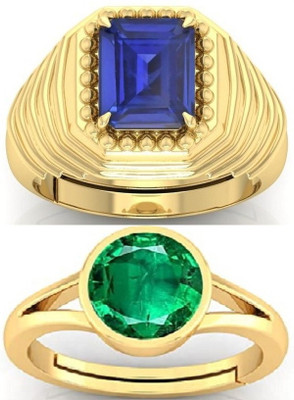 BHAIRAW GEMS Ratti Stone Adjustable Ring for Men & Women Stone Sapphire, Emerald Ring