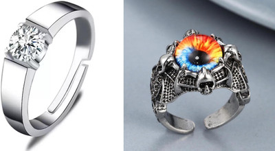 White Chimes Alloy Silver Plated Ring Set