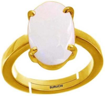 Suruchi Gems & Jewels Natural Opal 3.25 Ratti or 3 Ct Gemstone Panchdhatu (5 Metal) Women Adjustable Stone Ring