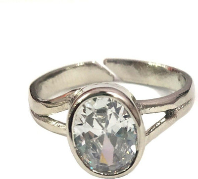 Jewelswonder Stone Zircon Rhodium Plated Ring