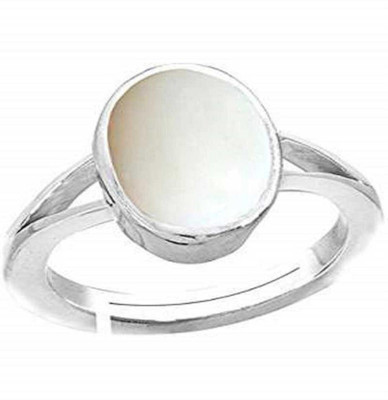 Gemzonite 6.75 ratti Effective Opal stone Ring Lab Certified Ring... Alloy Silver Plated Ring