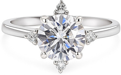 Shree Shyam Jewells 925 Silver Zircon Stylish Ring for Women | Rhodium Finish | 6M Warranty Sterling Silver Cubic Zirconia Silver Plated Ring