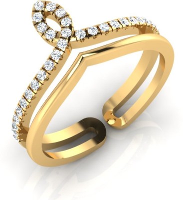 Iski Uski Store Radiant Designer Silver Ring Sterling Silver Gold Plated Ring