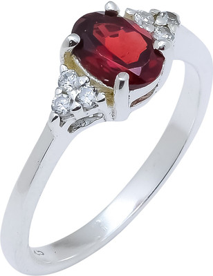 anika jewellers Red Topaz Natural Gemstone 925 Sterling Silver Ring For Her Sr-261 Sterling Silver Ring