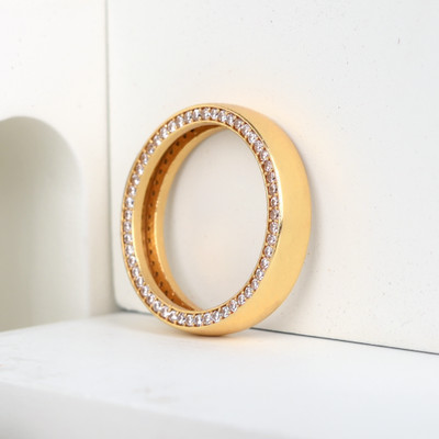 GORASH CREATION Alloy Diamond Gold Plated Ring