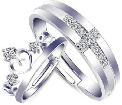 MA Enterprises Alloy Silver Plated Ring Set