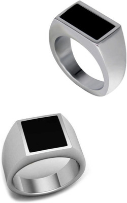 Neerajyoti Alloy Rhodium Plated Ring Set