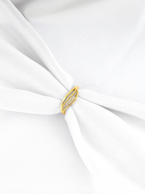 GIVA 925 Silver Golden Daze|Lifetime Plating|6 Month Warranty Sterling Silver Zircon Gold Plated Ring