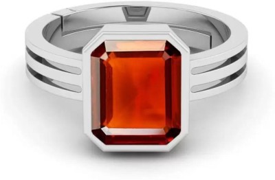 Gemzonite gomed / hessonite Ring With Natural gomed Stone Ring Brass Garnet Ring