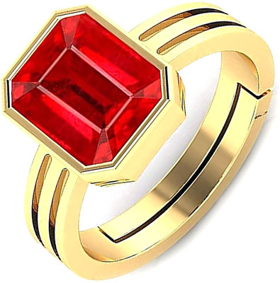 BWM GEMS Certified 11.25 Ratti Ruby Stone ( Manik ) Panchdhatu Alloy Ruby Ring