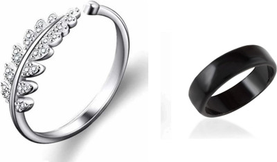 house of common STYLISH RINGS COMBO Alloy, Stainless Steel Titanium, Sterling Silver Plated Ring Set