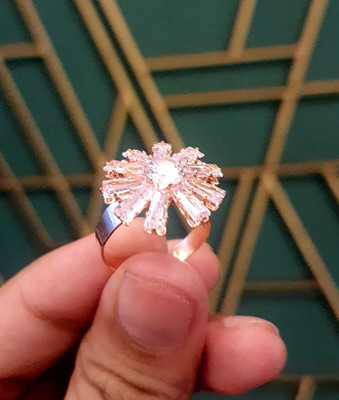 Gorgeous Gems Alloy Cubic Zirconia Ring