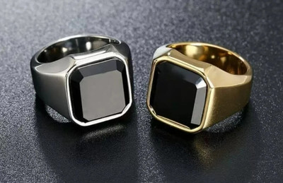 NEERAJYOTII Brass Gold Plated Ring Set