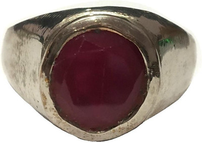 Jewelswonder Stone Ruby Rhodium Plated Ring
