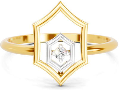 Sparq Certified Lab Grown Diamond & BIS Hallmark Sterling Silver Gold Plated Ring