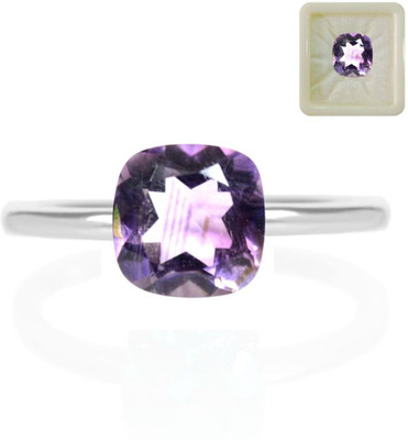 CaratYogi Real Certified Amethyst Stone 5.25 Ratti 4.77 Carat Semi Precious Jamunia for Stone Amethyst Ring