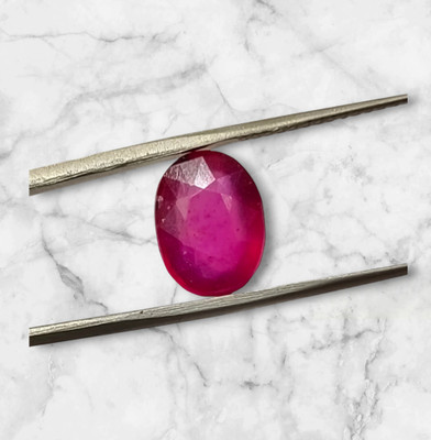 Shyam Enterprises And Gems Natural Ruby 5ct with Certificate Stone Ruby Ring