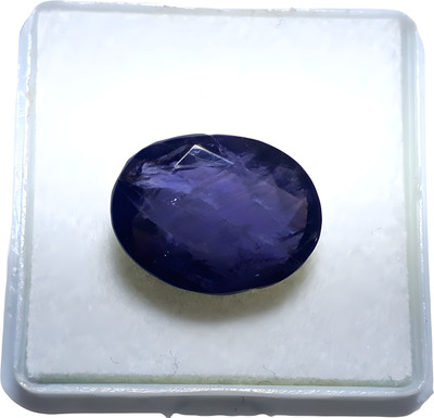 MAHADEVDEPSTROE 7.5 Ratti Natural Neeli / Blue Sapphire Stone With Certified | Real Gemstone Stone Neeli Lolite Ring