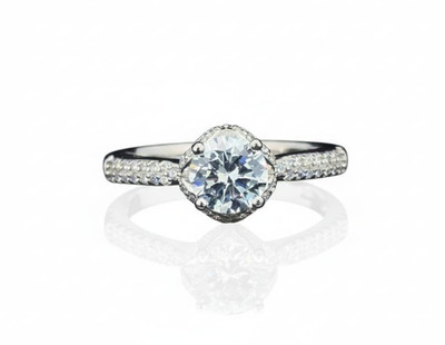 Raningagems Silver Cubic Zirconia Silver Plated Ring