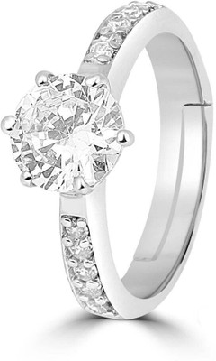 silvona jewel Starlit Promise 925 Sterling Ring Sterling Silver Zircon Rhodium Plated Ring